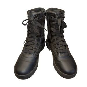 Response Gear Black Tactical Combat Boots Side Zip Women's Size 9 Slip Resistant